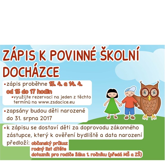 Zápis žáků do 1. tříd